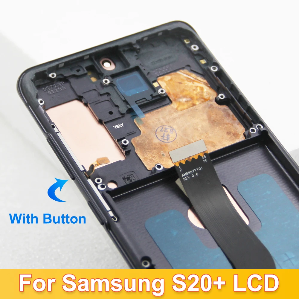 OLED Screen for Samsung Galaxy S20+ G985F G986F Lcd Display Digital Touch Screen with Frame for Samsung S20 Plus