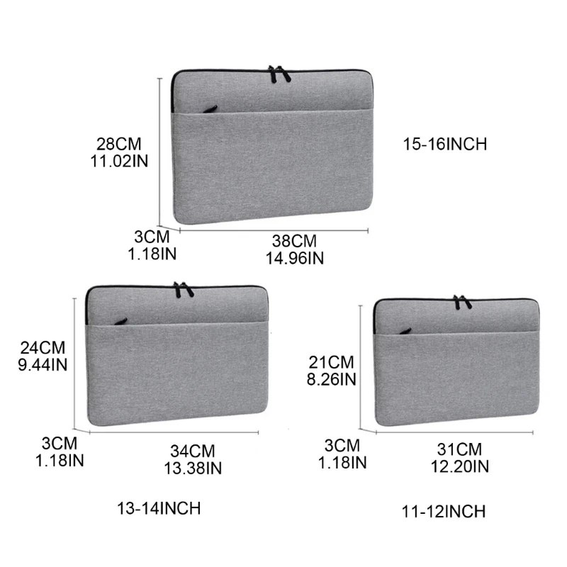 Laptoptas Sleeve Tassen Beschermende Draagtassen voor 11 12 13 14 15 16in Computer Notebook Schokbestendige Tassen