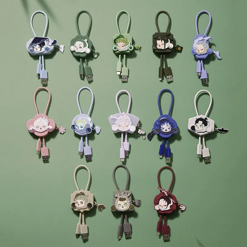 

POP MART Skullpanda The Ink Plum Blossom Series -Data Cable Iphone Type-C Blind Box Guess Bag Desktop Decoration Cute Model Gift