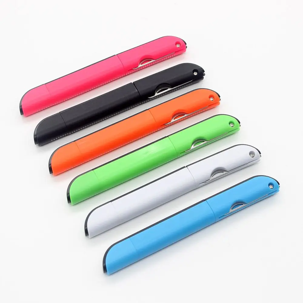Portable School Office Supplies Stationery Multifunction Signature Ballpen Ruler Ballpoint Pen
