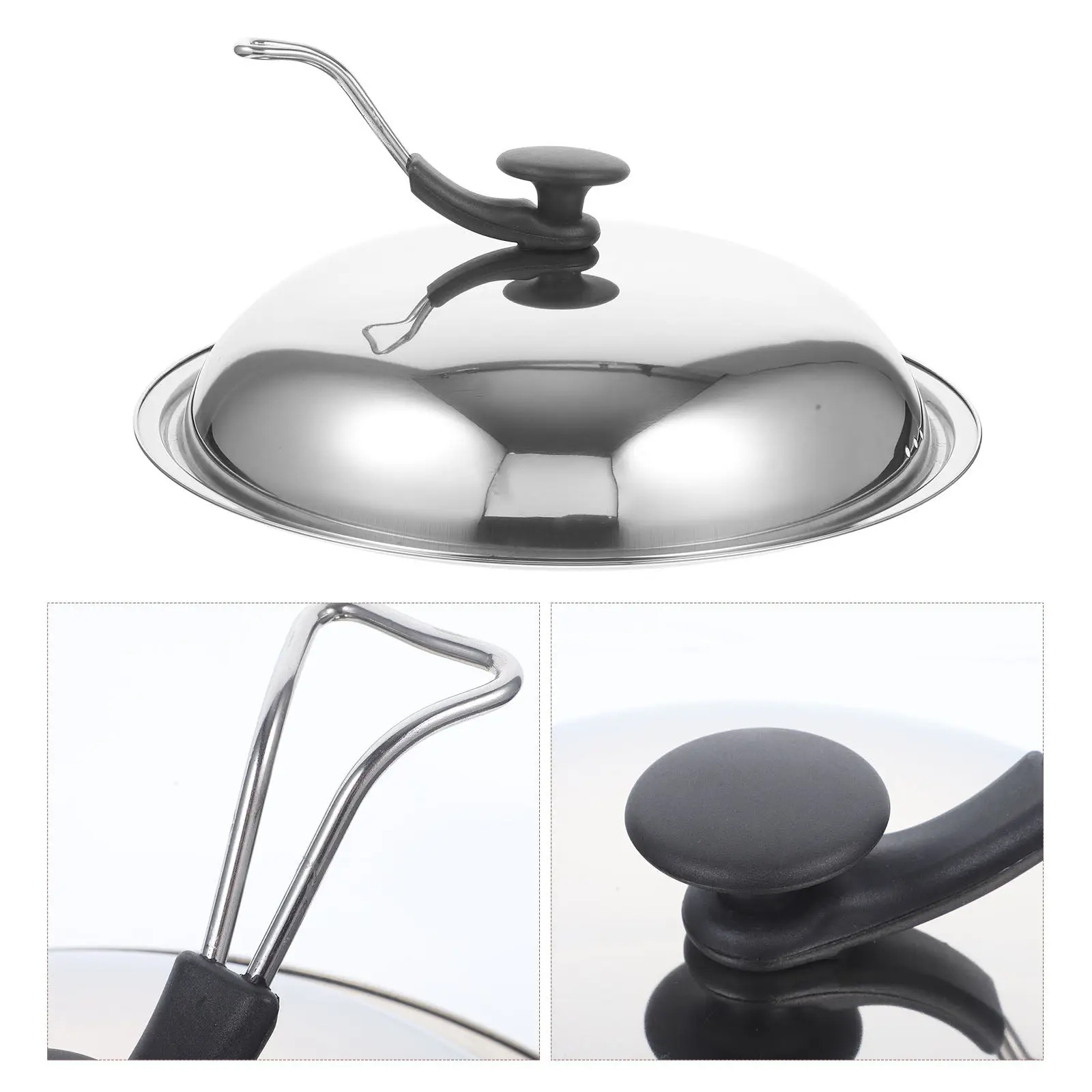 Universal Stainless Steel Pot Lid Vertical Stand Design for Pots Pans Skillets Frying Pans Wok Cookware Multi Function Kitchen