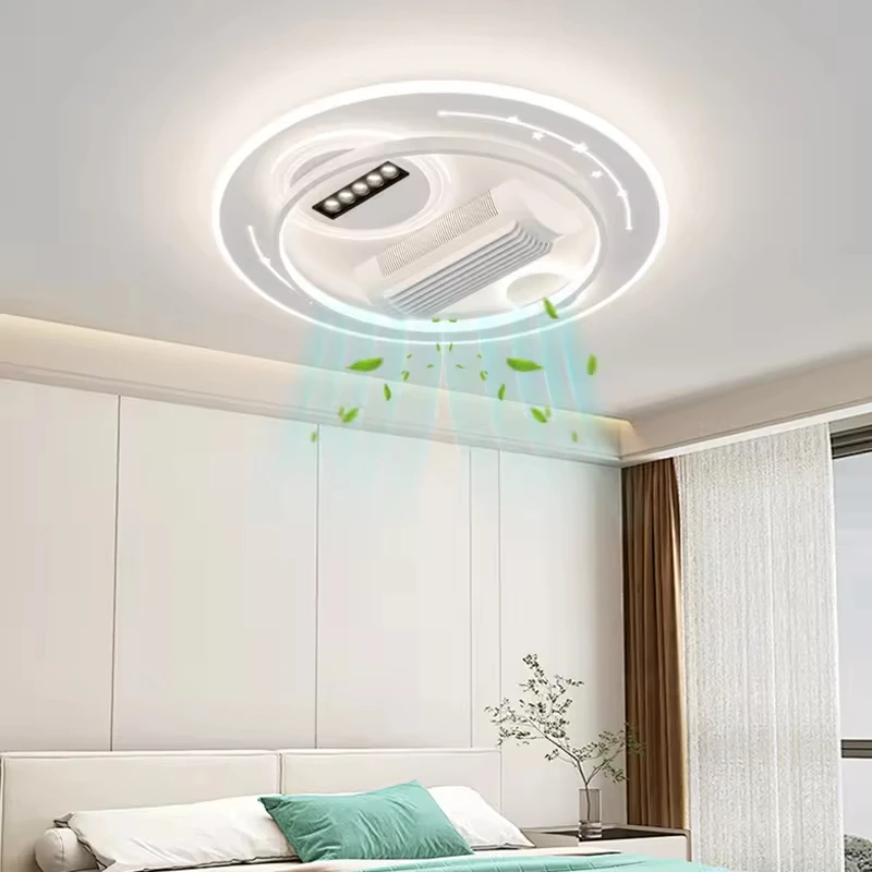 LED Ceiling Fan Light Chandelier Modern Pendant Lamp Multiple Options Indoor Home Lighting for Living Room Bedroom