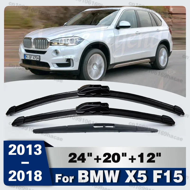

Wiper LHD&RHD Front & Rear Wiper Blades Set For BMW X5 F15 2013 - 2018 Windshield Windscreen Window Brushess 24"+20"+12"
