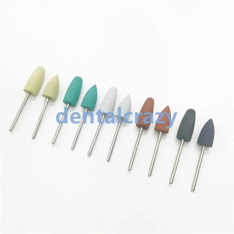 50pcs/set 2.35mm dental silicone Rubber polishers burs Teeth Whitening Equipment dental polishing