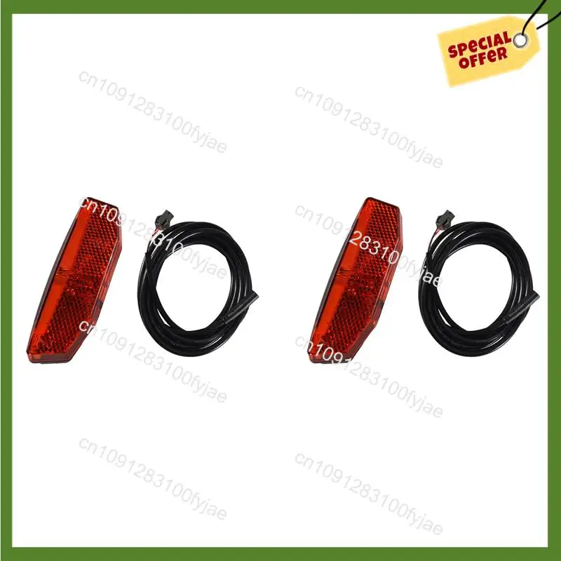 

августа 2X 6-60 В задний фонарь для электрического велосипеда, светодиодный задний фонарь для электрического велосипеда, сигнальная лампа, аксессуар для ночной безопасности и велоспорта