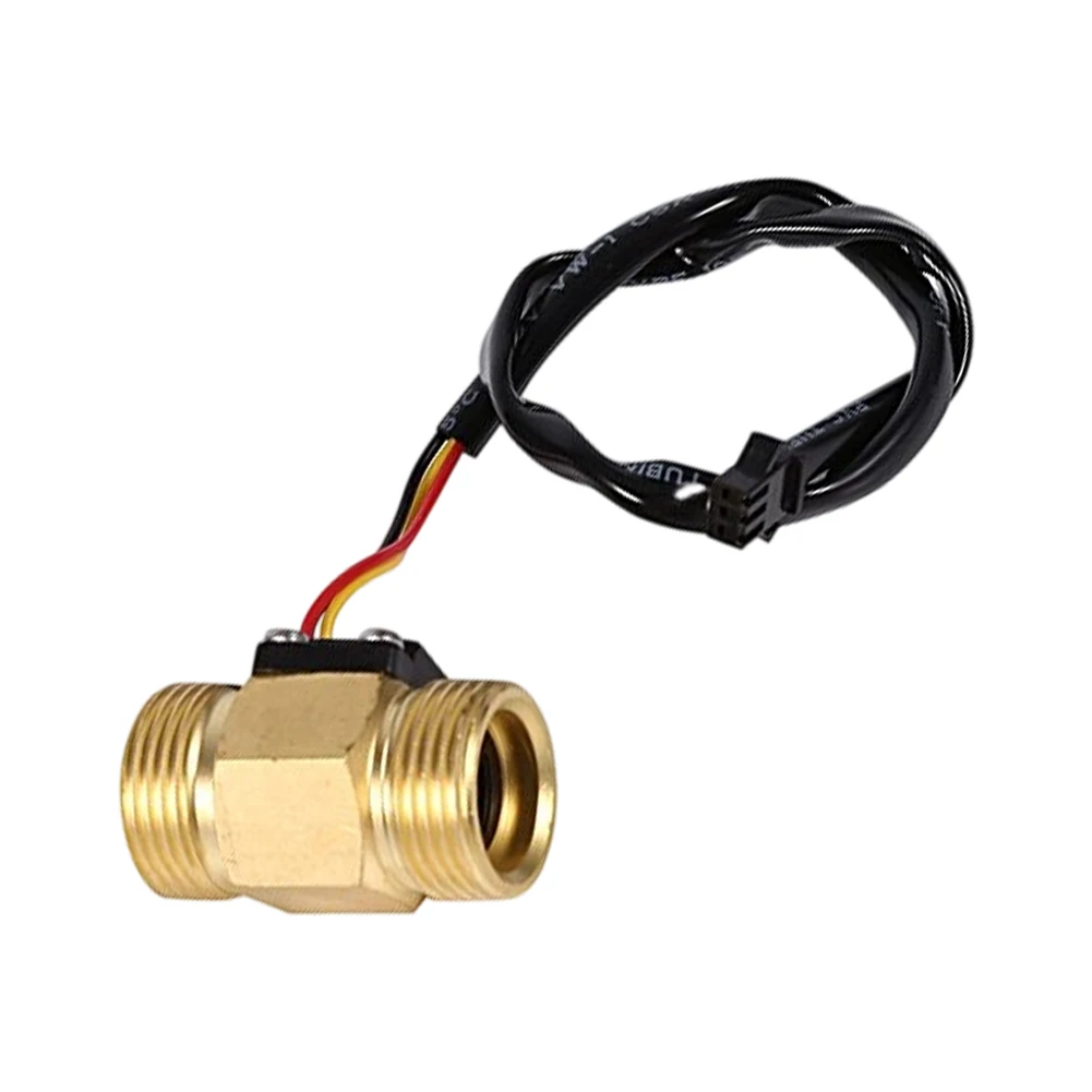 Hall Effect Switch Water Flow Sensor Industrial Automation DN15mm G1 2 Red-black-yellow Wiring Hall Effect Sensing