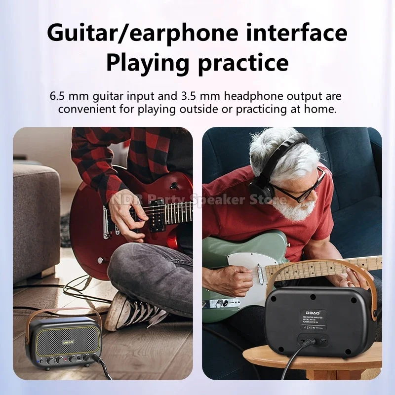 Мини-колонки для гитары, двухканальный Bluetooth-аккомпанемент, портативный уличный перезаряжаемый музыкальный инструмент, специальный небольшой звук