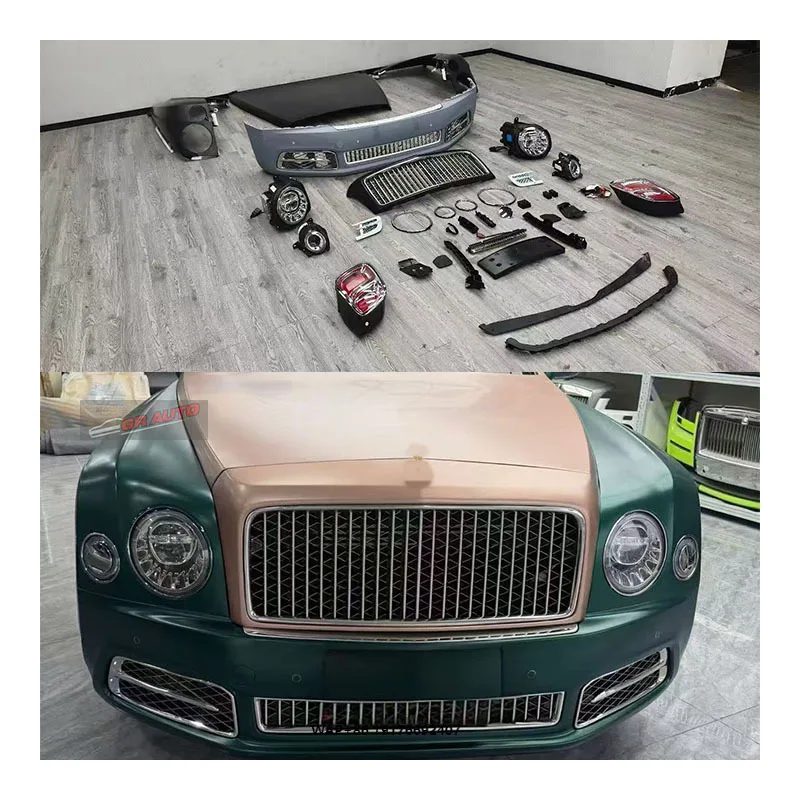 ForBentley Mulsanne 2010 New and Old -2016 Body Kit Upgrade 2017-2020 Front Headlights, Taillights, Grille, Front Bumper Cover