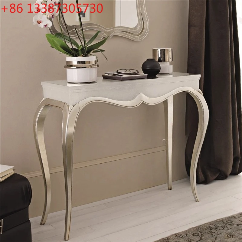 

Американский светлый роскошный входной столик, входная платформа для украшения дома из массива дерева