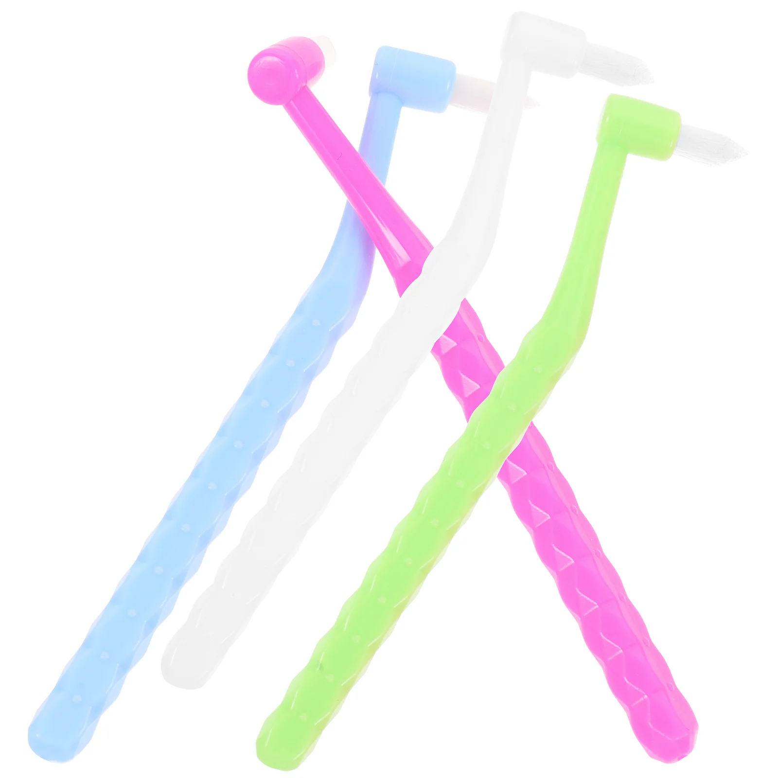 4 Pcs Gap Brush Floss Picks for Teeth Braces Interdental Toothbrush Denture Cleaning Tools Flossers Portable Flossing