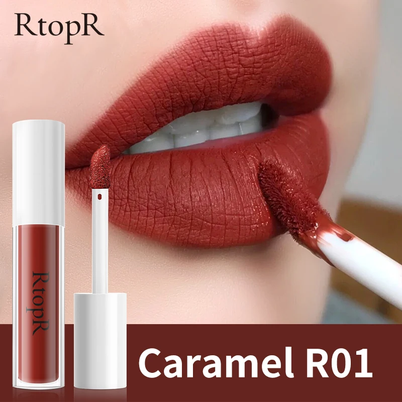 Lip Glaze Non-Stick Caramel Long Lasting Velvet Matte Texture Moisturizing Nourishing Silky Smooth Lip Makeup Health  Beauty