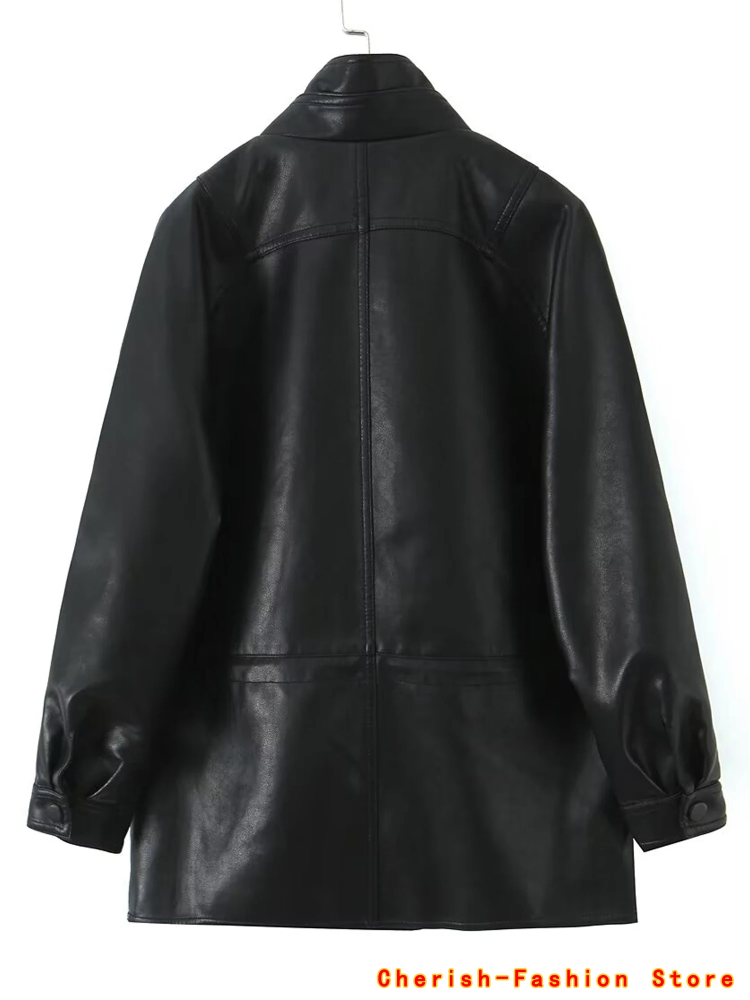 Streetwear Women Retro Loose Short Pu Faux Leather Jacket Spring Autumn Female Zipper Coat Vintage Moto Biker Outwear 2025 New