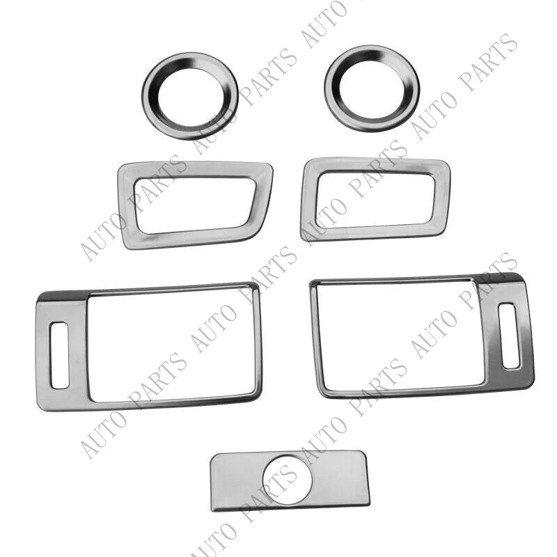 A+ For Honda Accord 9th 2014-2017 Silver Steel Car Console L&R Air Outlet Vent Trim