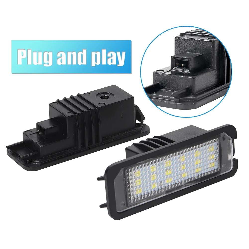 NEW Error Free LED Car License Plate Light Bulbs Accessories For VW Arteon 3G8 3H7 Sedan 1J Lupo 3L Polo 6N2 9N 6R Golf 4 5 6 7 - view 3