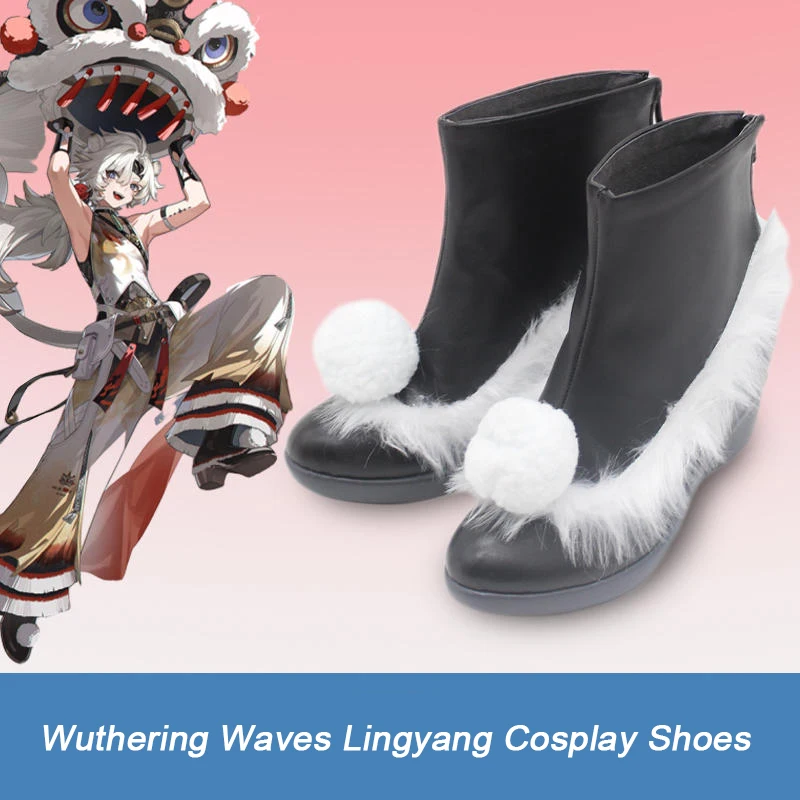 Zapatos de Cosplay del juego Wuthering Waves Lingyang, botas de baile de León, disfraz de Ling Yang para fiesta de Halloween, accesorios de carnaval