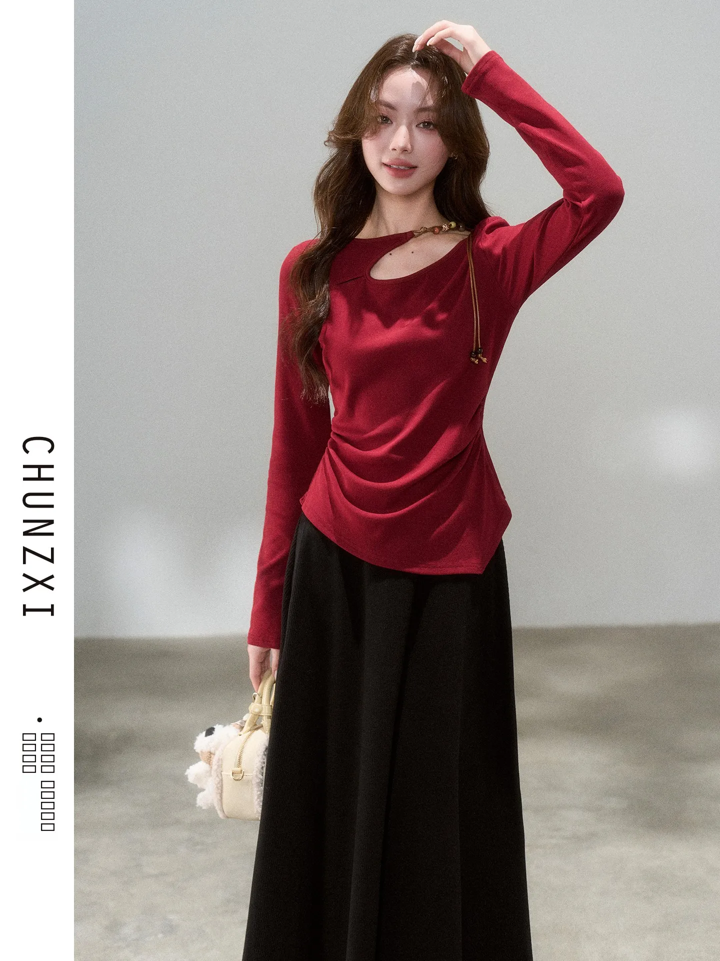 

Женский вязаный свитер для похудения, модный, асимметричный, с вырезами на талии, в корейском стиле, длинный, теплый топ