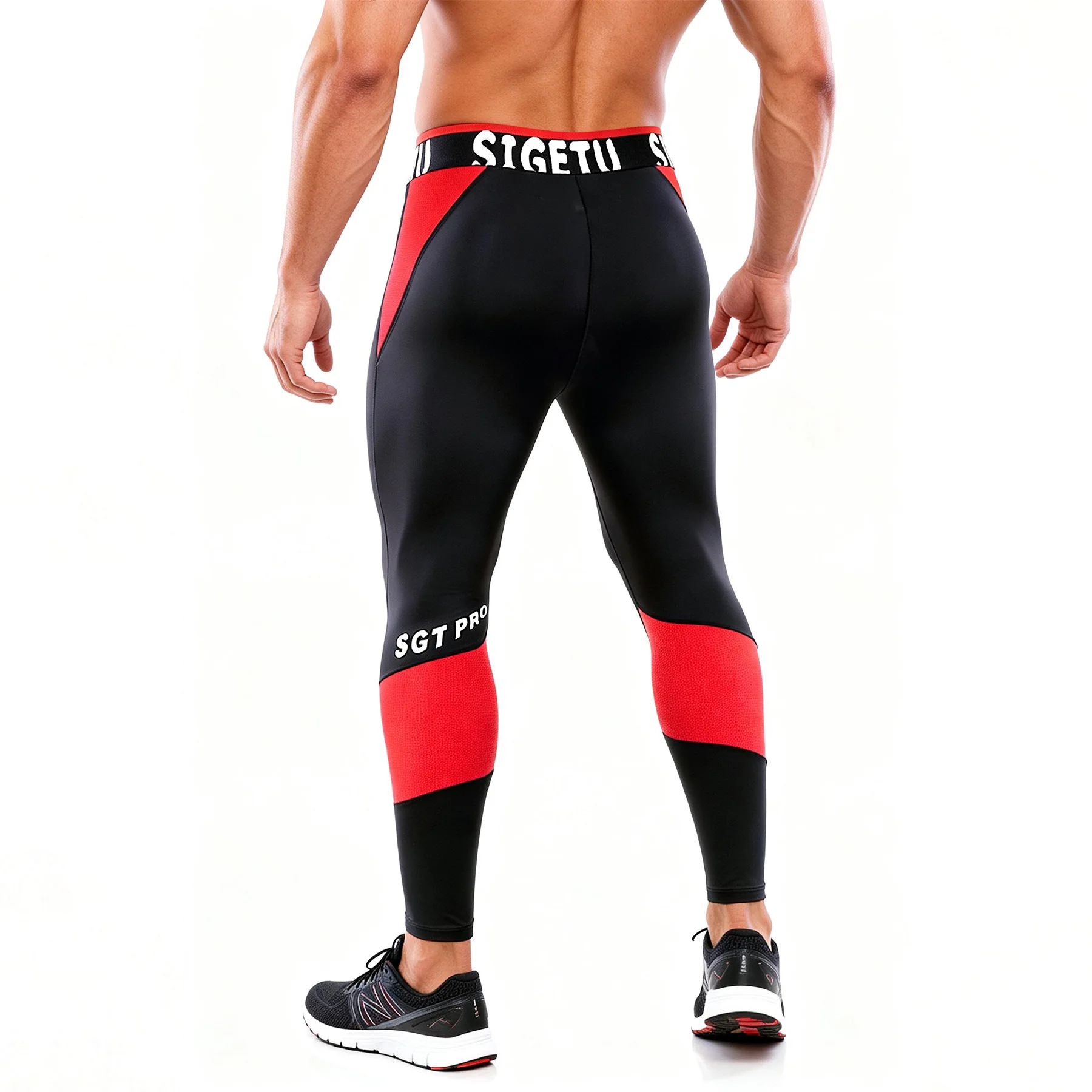 Professional Grade Nylon Spandex Men's Compression Pants for Marathon Runners Men's Running Tights Muscle Fit Seamless Crossfit