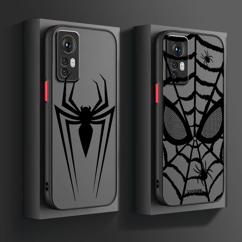 Marvel Spiderman Venom Logo Frosted Translucent For Xiaomi Mi 13 12 12T 11T 11 11i 10T 10 9T Pro Lite Ultra 5G TPU Phone Case image 2