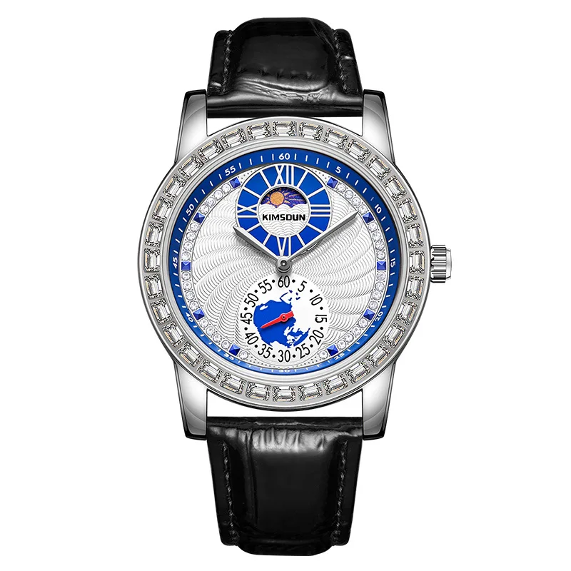 New Watch Men's Diamond  Waterproof Business Men's Watch High-end Quartz Watch