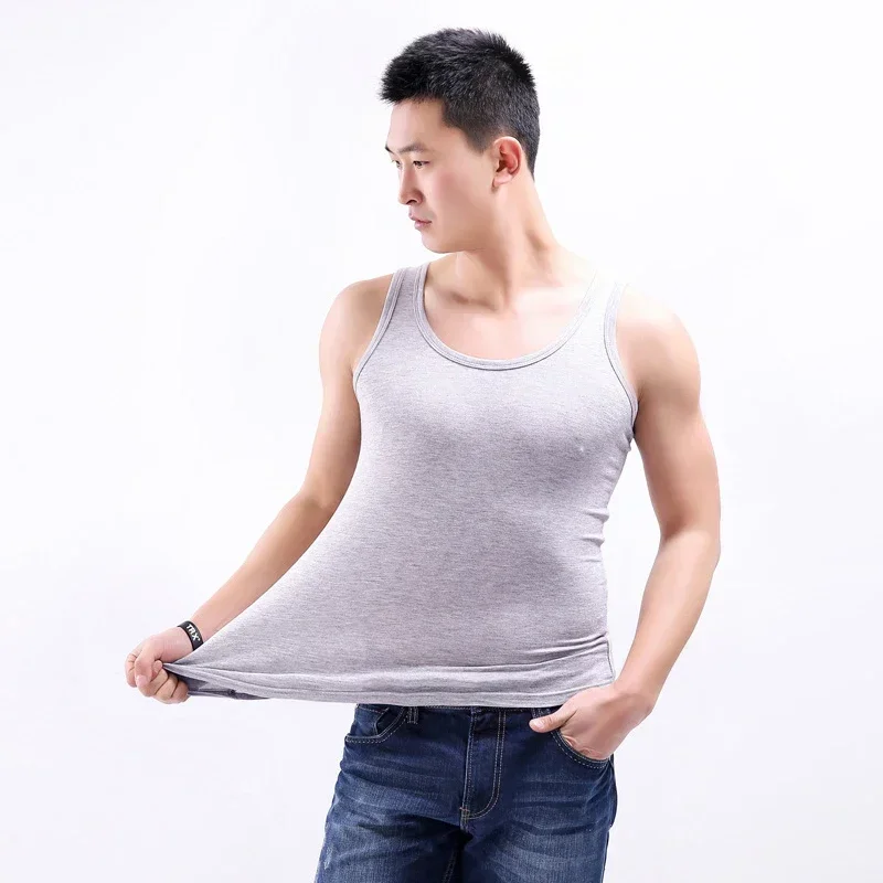 Left ROM Cotton Big Size Summer Men Clothing Tank Tops Black White Singlets Sleeveless Fitness Men Vest Bodybuilding Tees