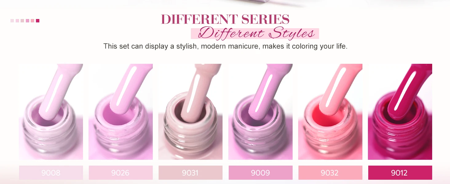 9ml*6 Stück CANNI TPO-FREIES Nagel-Gel-Lack-Set Nude Pink Farbe Soak-Off UV LED Gel Semi-Permanent Langanhaltende Maniküre DIY Gel-Set – Detail 25
