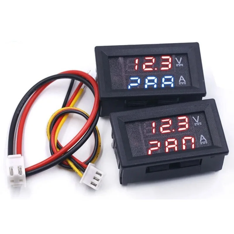 TZT DC 0-100V 10A Digital Voltmeter Ammeter Dual Display Voltage Detector Current Meter Panel Amp Volt Gauge 0.28