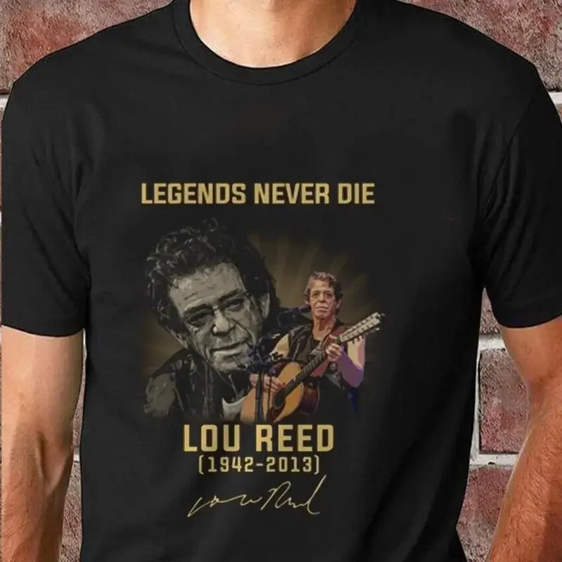 Vtg Lou Reed Never Die Black Cotton Size S To 5XL T Shirt For Fan