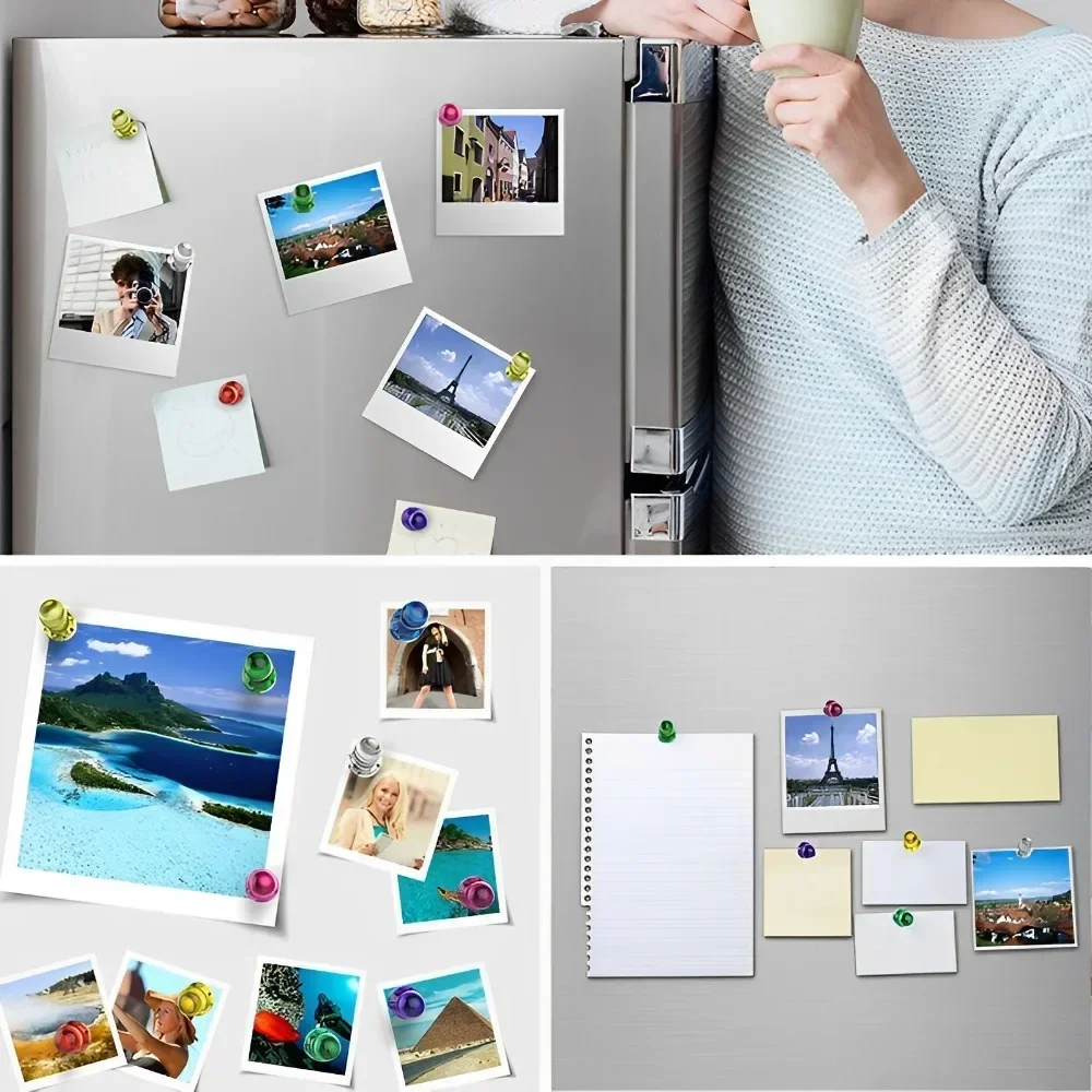 冷蔵庫とホワイトボード用のカラフルな磁気ペグ,大きなヘッドピン,ネオジム磁石,ポストツール,ステッカー