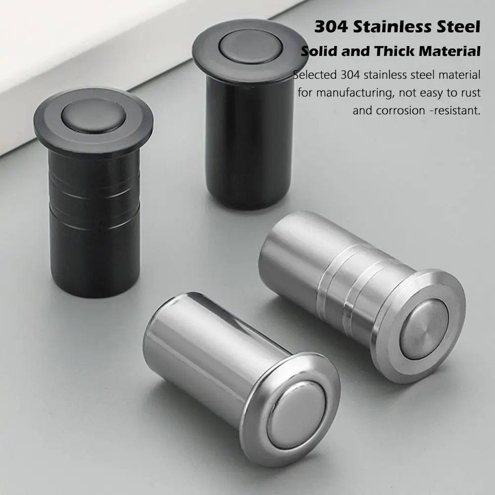 1Pcs Dustproof Door Bolt Cover Stainless Steel Sandproof Latch Cover with Accessories Invisible Door Latch Protection Cover Door