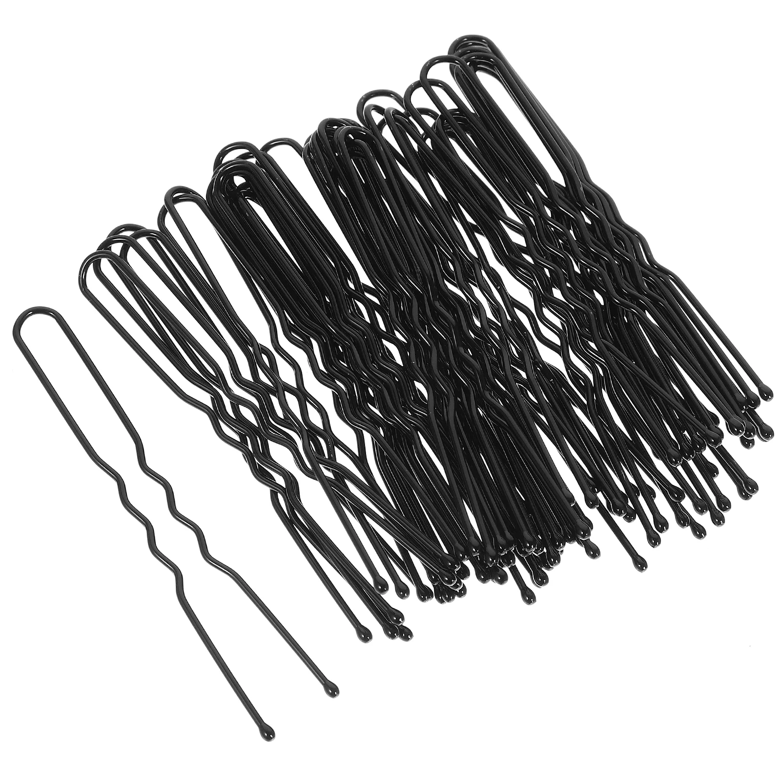 50 Uds Bobby Hair pelo en forma de U pinzas de pelo de Metal negro para bollos, peinados Updo u horquillas para el cabello