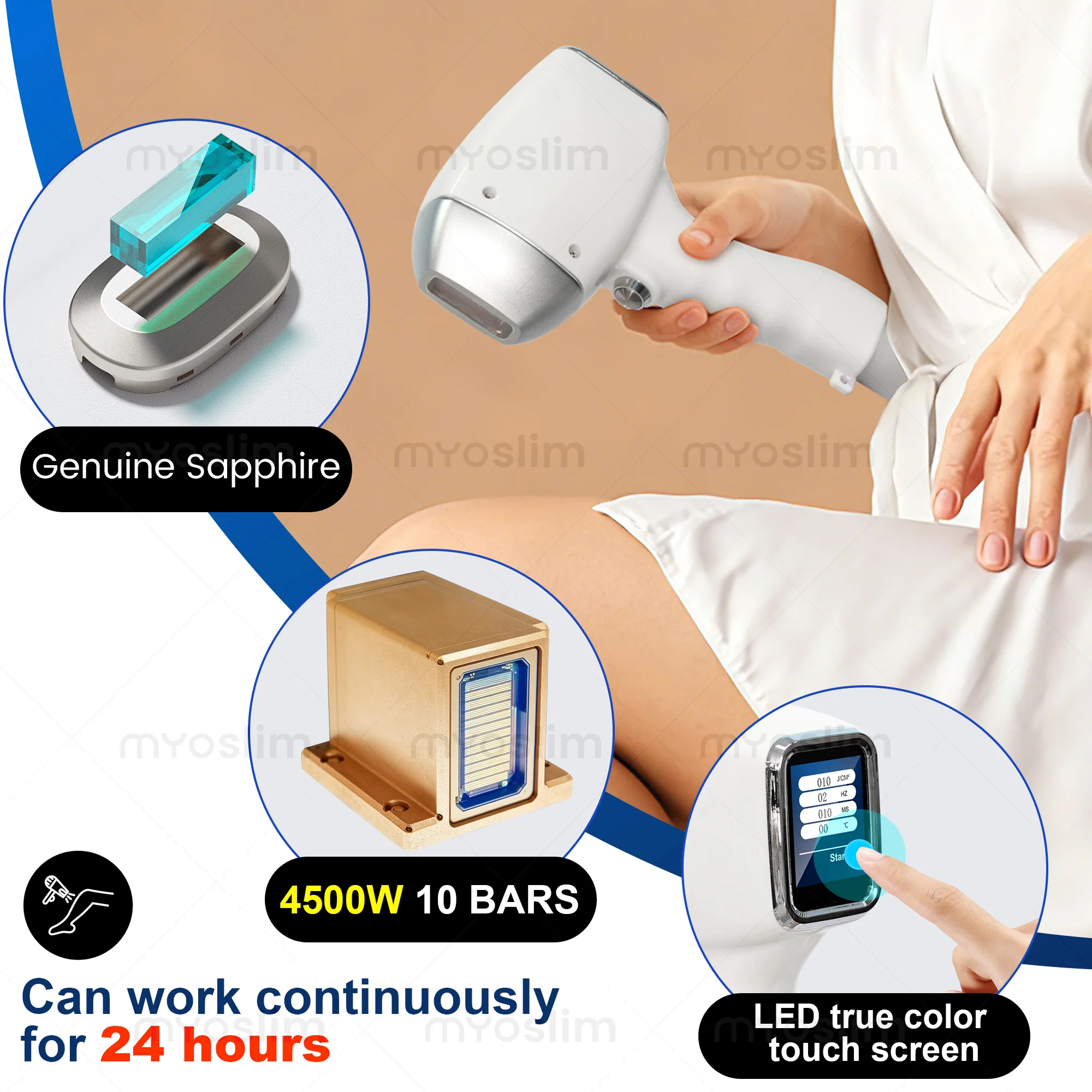 FAC 5000W 2IN1 4 Wave 808 Diode  Beauty Machine Permanent Painless Hair Removal Picosecond  Tattoo Remover