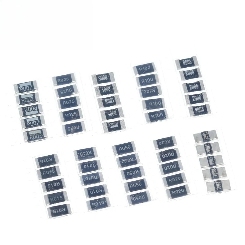 10 Kinds X5pcs=50pcs Alloy Resistances 2512 Resistors Kit R001 R002 R005 R008 R010 R015 R020 R025 R050 R100