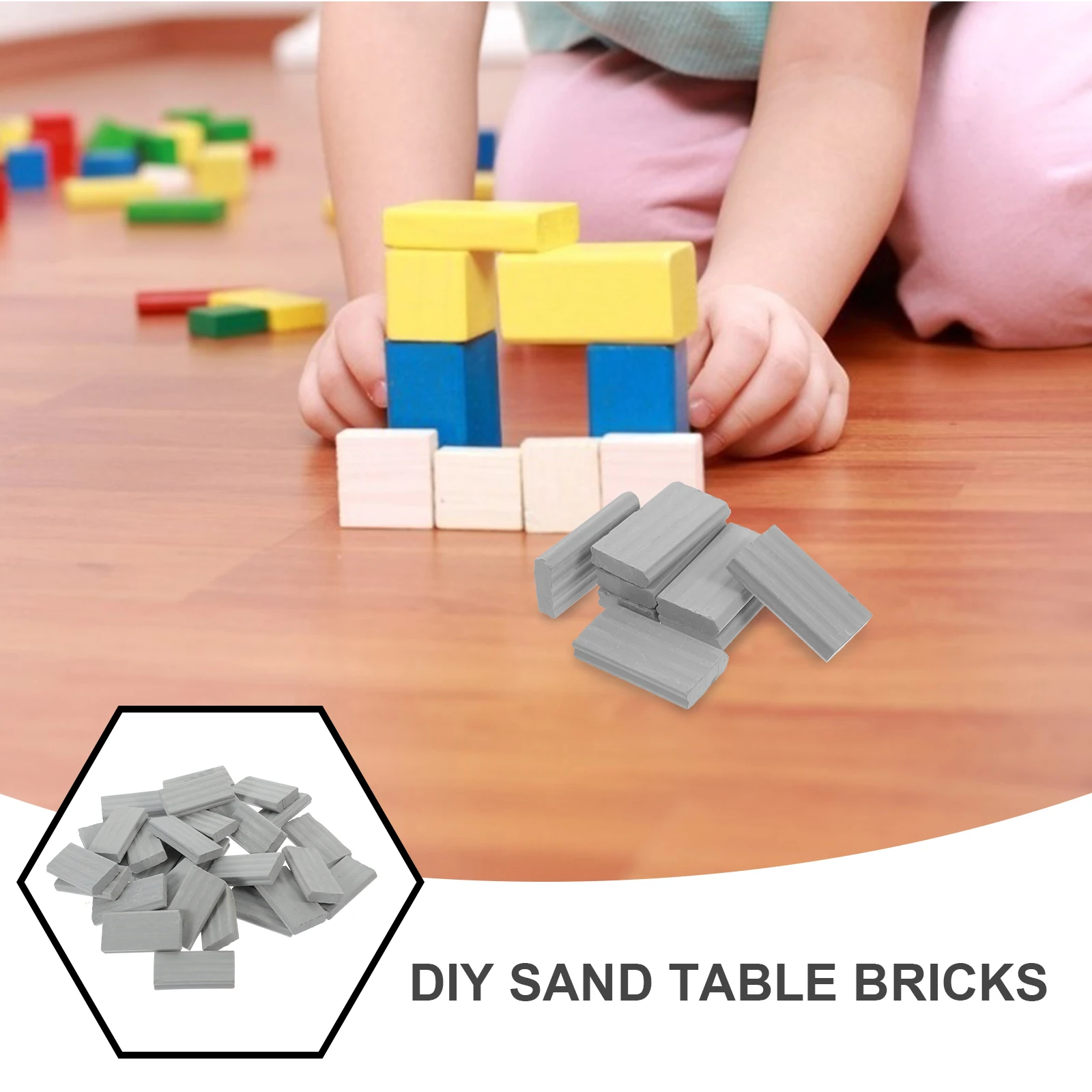 50 Stück Simulationsziegel-Mini-Blöcke, vielseitige Verwendung für Sandtisch und verschiedene Bastelarbeiten, Mini-Steine, Miniaturmodelle