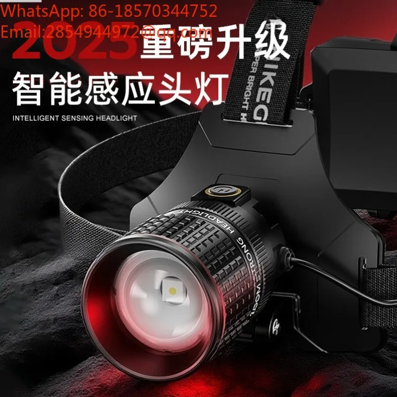 Long Distance White Headlights with Waterproof and Ultra Bright Night Fishing and Mining Lights