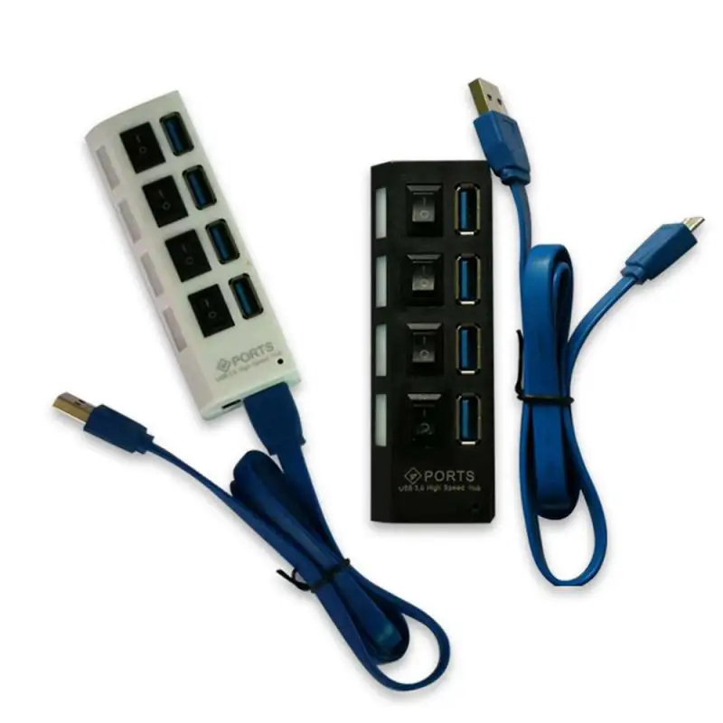 PzzPss USB 3.0 Hub USB Hub 3.0 Multi USB Splitter Use Power Adapter 4/7 Port Multiple Expander 2.0 USB3 Hub with Switch for PC