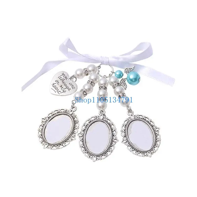 98km Diy Ribbon Blank Heat Transfer Tray Holder Photo Frame Charms Aluminum Sheet Hold Family Photo Lace Frame Holder Charms