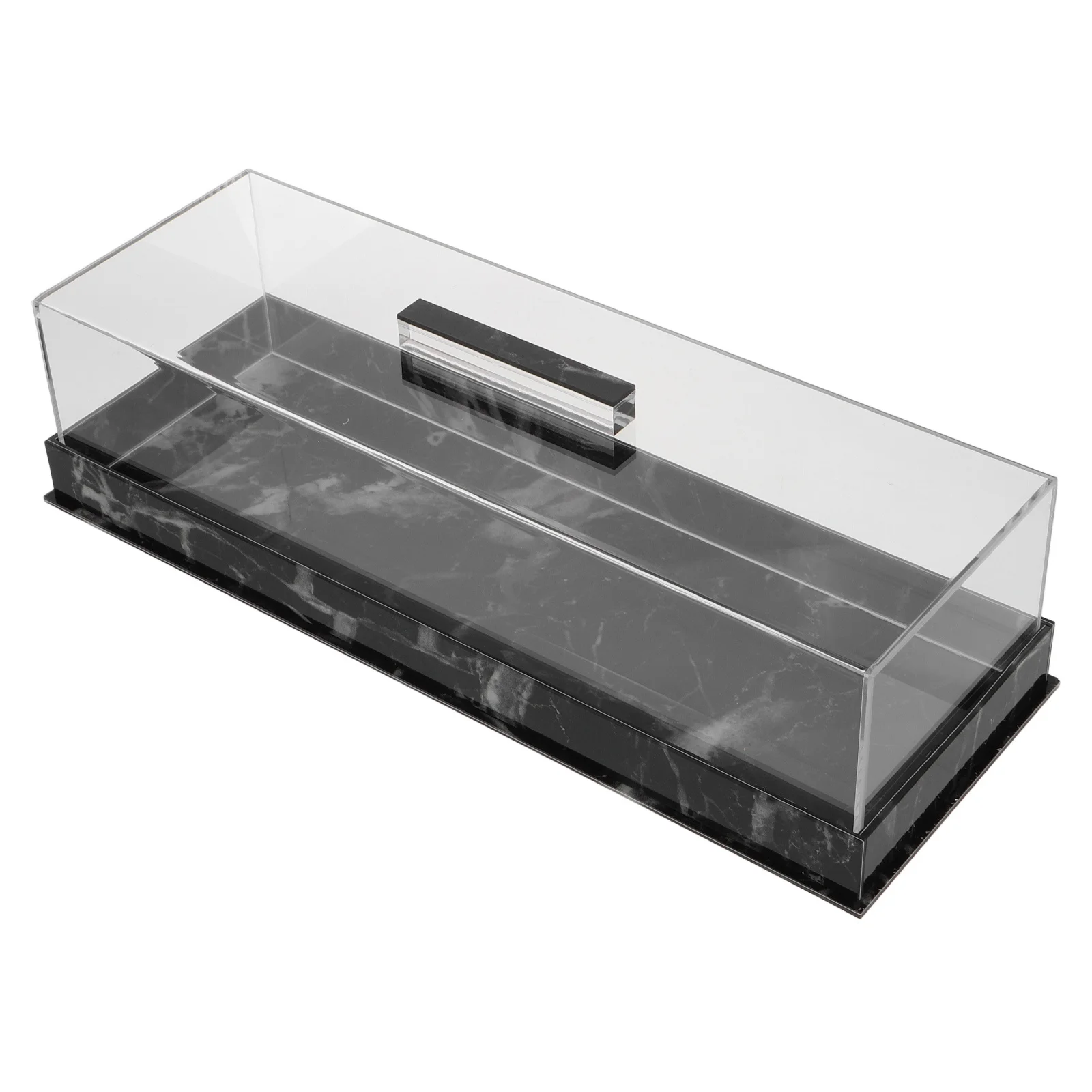 

Acrylic Cake Stand with Cover Rectangular Dessert Dome Tray High Transparency Display for Birthday Party Wedding Event Serving