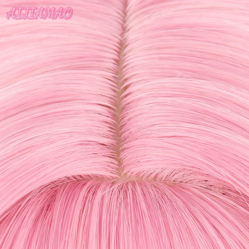 Link Click LI TIANXI Cosplay Wig 55cm Long Double Ponytails Pink Wig Cosplay Anime Cosplay Wigs Heat Resistant Synthetic Wigs