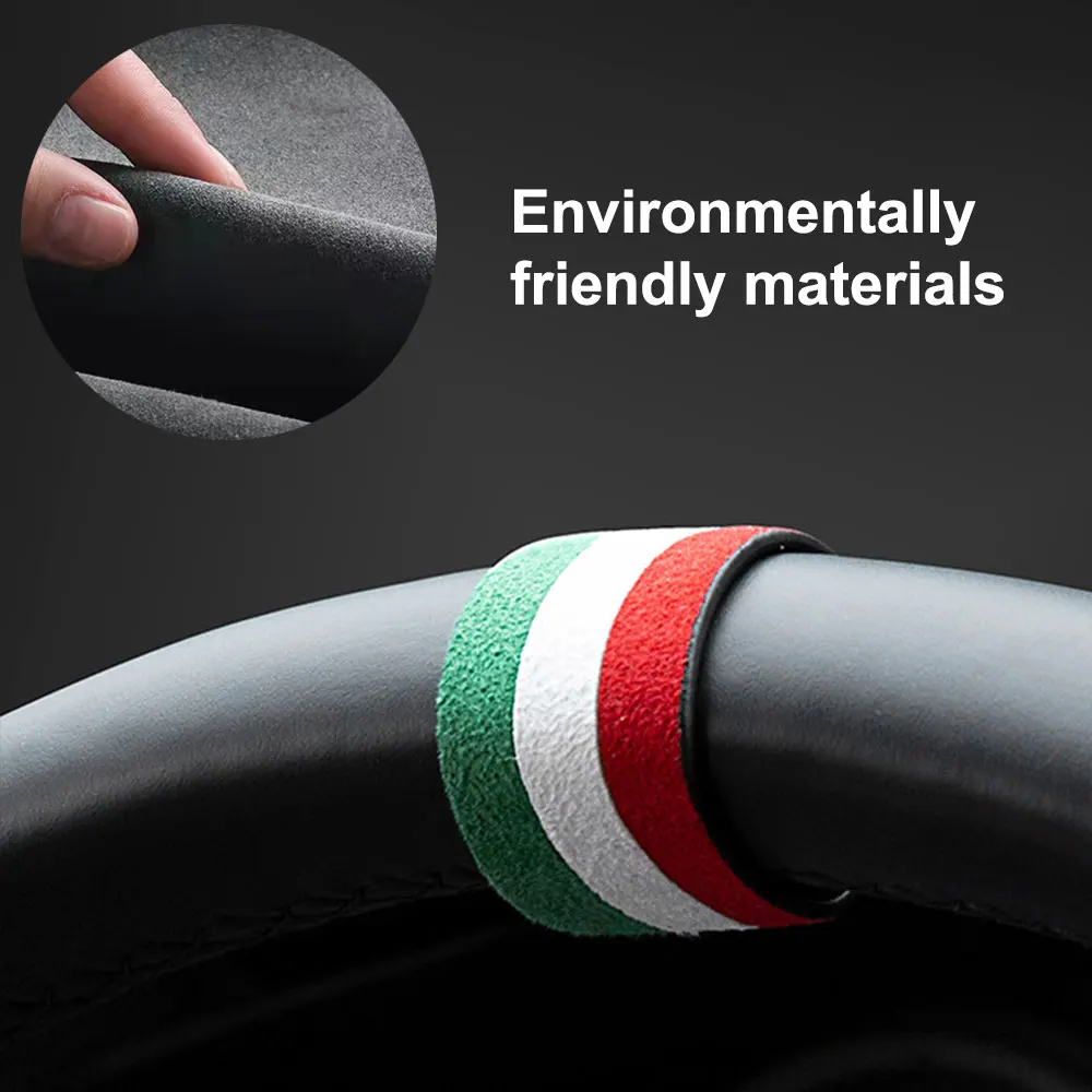 자동차 스티어링 휠 상단 마커, 테슬라 모델 Y 모델 3 X S 센터 라인, 레드 마킹, 슈퍼 스웨이드 장식 액세서리