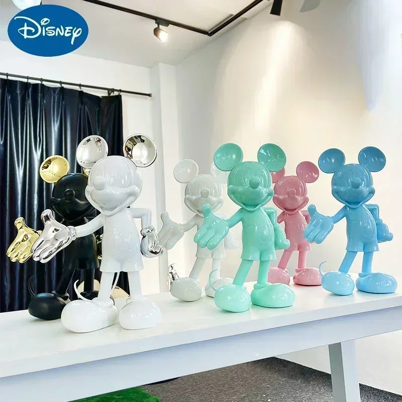 20/29cm Disney Mickey Mouse rysunek żywica powitalna postawa figurki Anime Cartoon Mickey Model statua ozdoba dla dzieci zabawka Gi