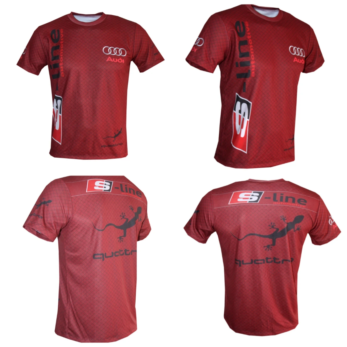 

Moto New Popular Audi Racing Shirt Crew Neck T-shirt 3D Printing Breathable and Comfortable Adult Sports Short-sleeved Top