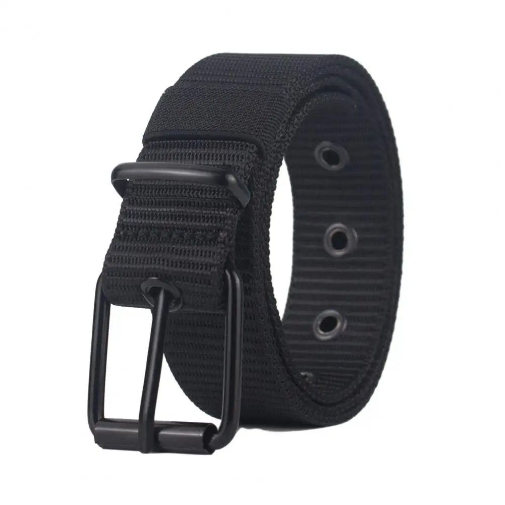 110cm 120cm 130cm Military Men Webbing Belt Needle Buckle Nylon Belt Adjustable Holes Extend Students Jeans Band Sports Strap