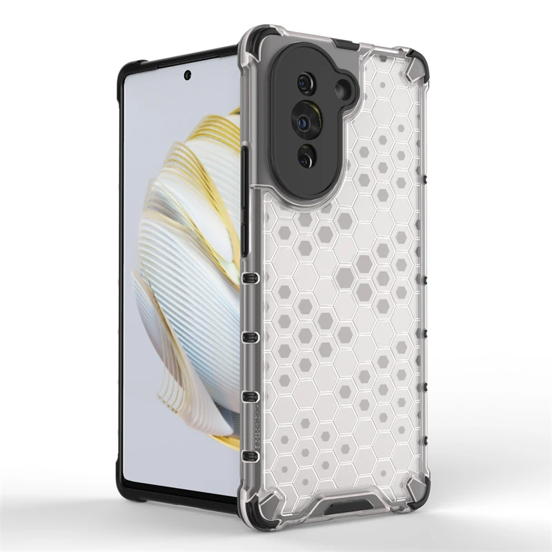 For Huawei Nova 10 Cover Huawei Nova 10 Capas New Bumper Shockproof Transparent Honeycomb Clear Cover Huawei Nova 10 Pro Fundas