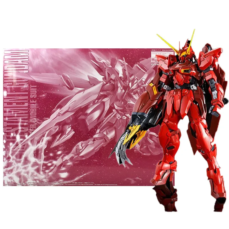 Bandai Gundam Model Kit Anime PB Limited MG 1/100 Divine Testament Genuine Action Toy Figure Dolls Accessories for Hobby Gifts