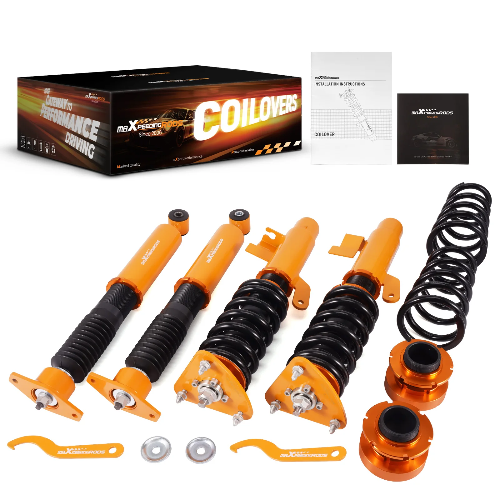 MaXpeedingrods MXR-B2 Series Front & Rear Coilover Suspension Set For Mazda 3/5 2004-2013 Mazdaspeed 3 MPS Twin Tube