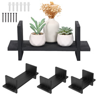 3Pcs Wood Floating Shelves Wall Bookshelf Desktop Storage Rack for Photo Frame Living Room Bedroom Decor