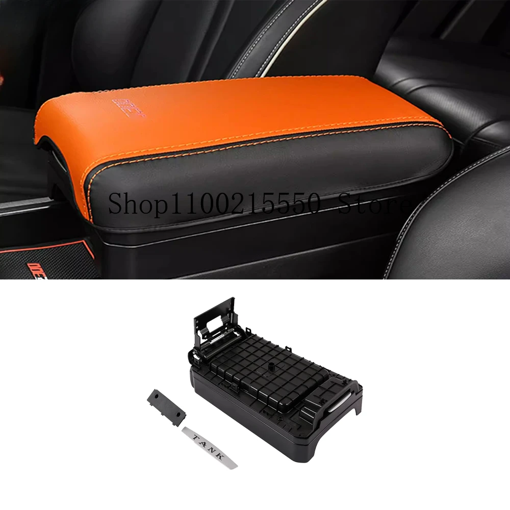 Car Central Console Armrest Storage Box Assembly Increase Height Storage Box For GWM Great Wall Tank 300 Accessories 2022-2023