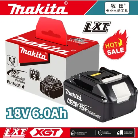 Makita 18V 전동 공구 배터리 용 새 Makita 6Ah BL1840 BL1830B BL1850B BL1850 BL1860 BL1815 교체 용 리튬 배터리