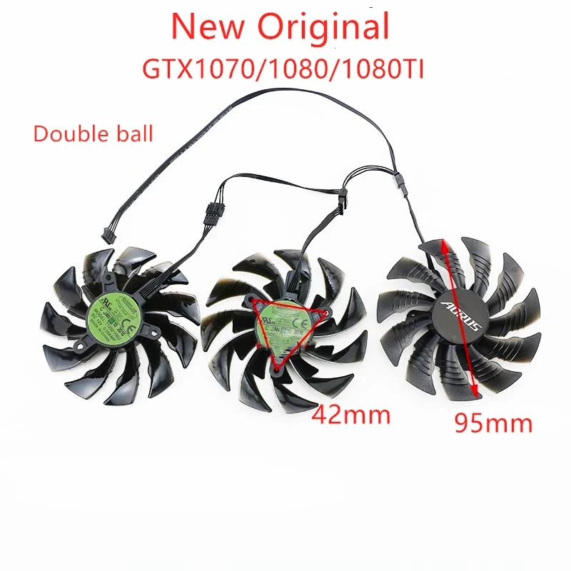 New Original fan Diameter: 95mm Hole spacing: 42mm Computer Graphics Card Cooler Fans For Gigabyte AORUS GTX 1070/1080/1080Ti T1