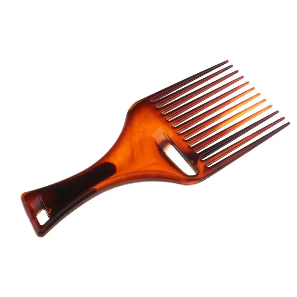 Afro Curly Hair Pick Comb Strong Plastic Wide Teeth Salon Styling Tool for All Hair Types Women